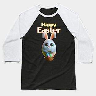 Bunny Chick In Easter Day Baseball T-Shirt